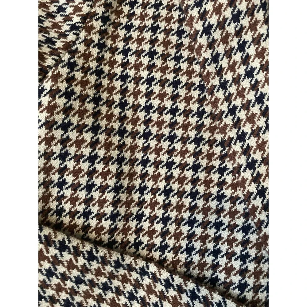Sincerely Jules Viscose Houndstooth Blazer Black Brown Classic Staple Size XL